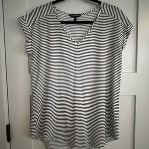 Black and White striped work top